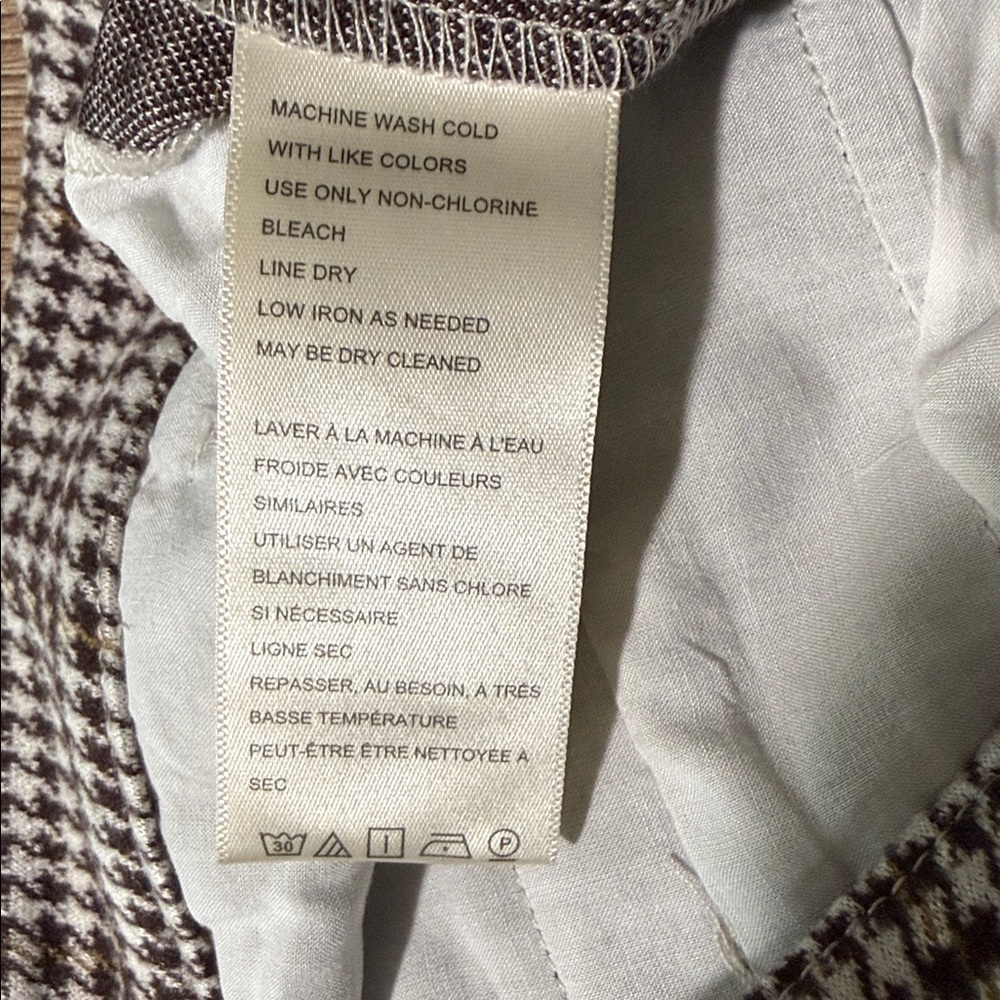 Free People NWT Molly Houndstooth plaid trousers pants size 4 - Picture 7 of 9